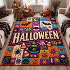 Candy Cauldron Party area rug in a living room
