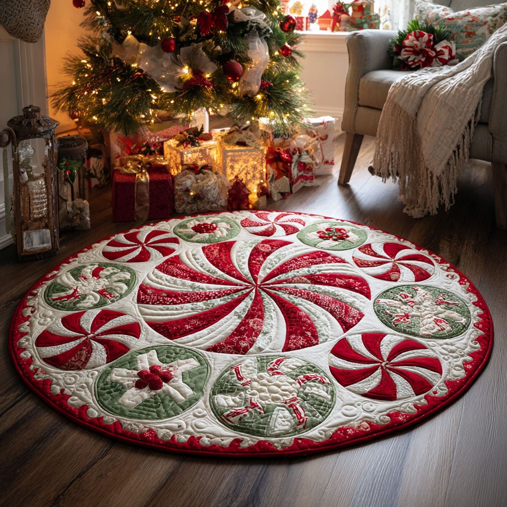 Candy Swirl Round Mat Rug - washable non-slip printed rug