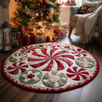 Candy Swirl Round Mat Rug - washable non-slip printed rug
