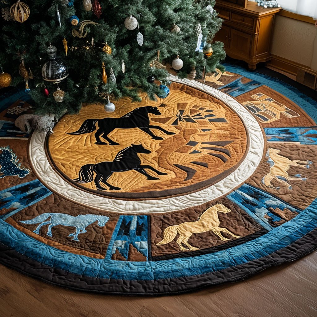 Canyon Gallop Round Mat Rug - washable non-slip printed rug