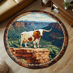 Canyon Guard Round Mat Rug - washable non-slip printed rug