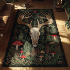 Canyon Longhorn Dusk area rug in a living room