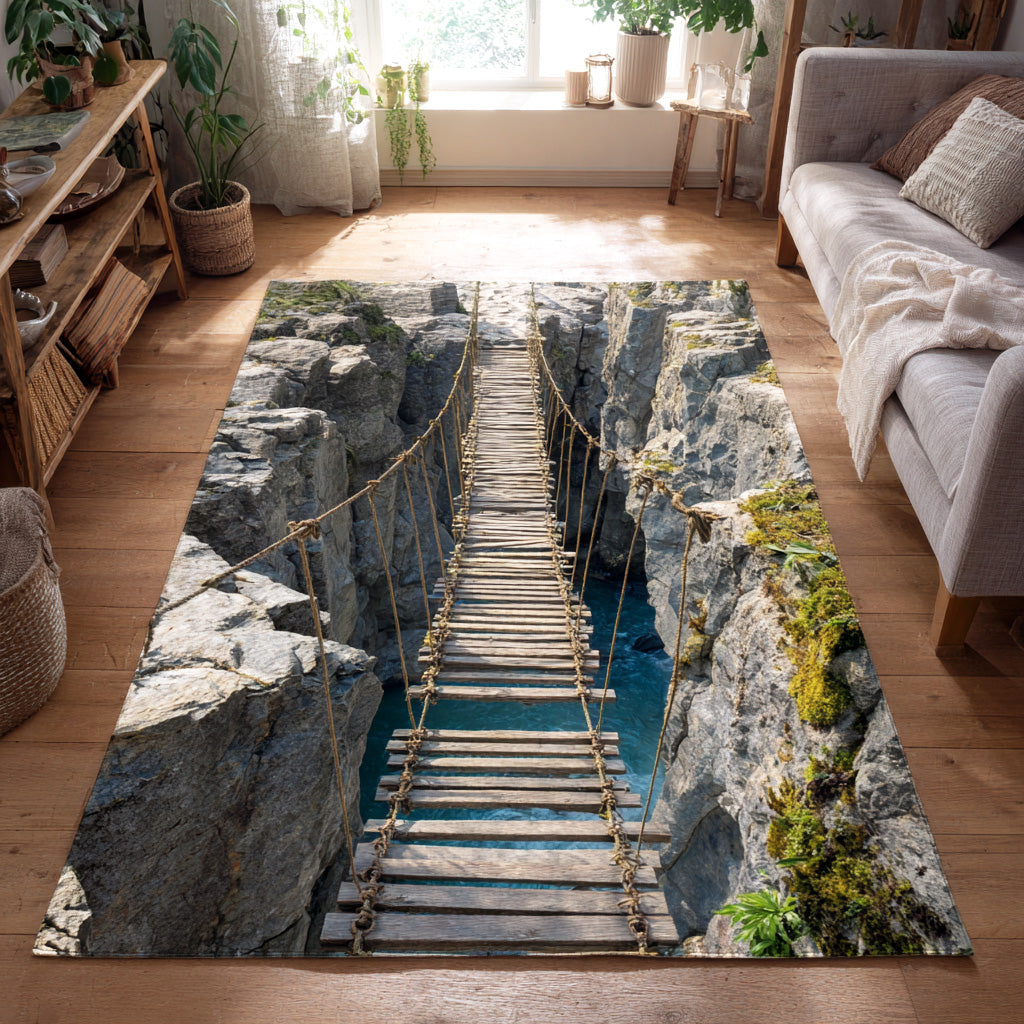 Canyon Passage area rug in a living room
