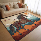 Canyon Runner area rug in a living room