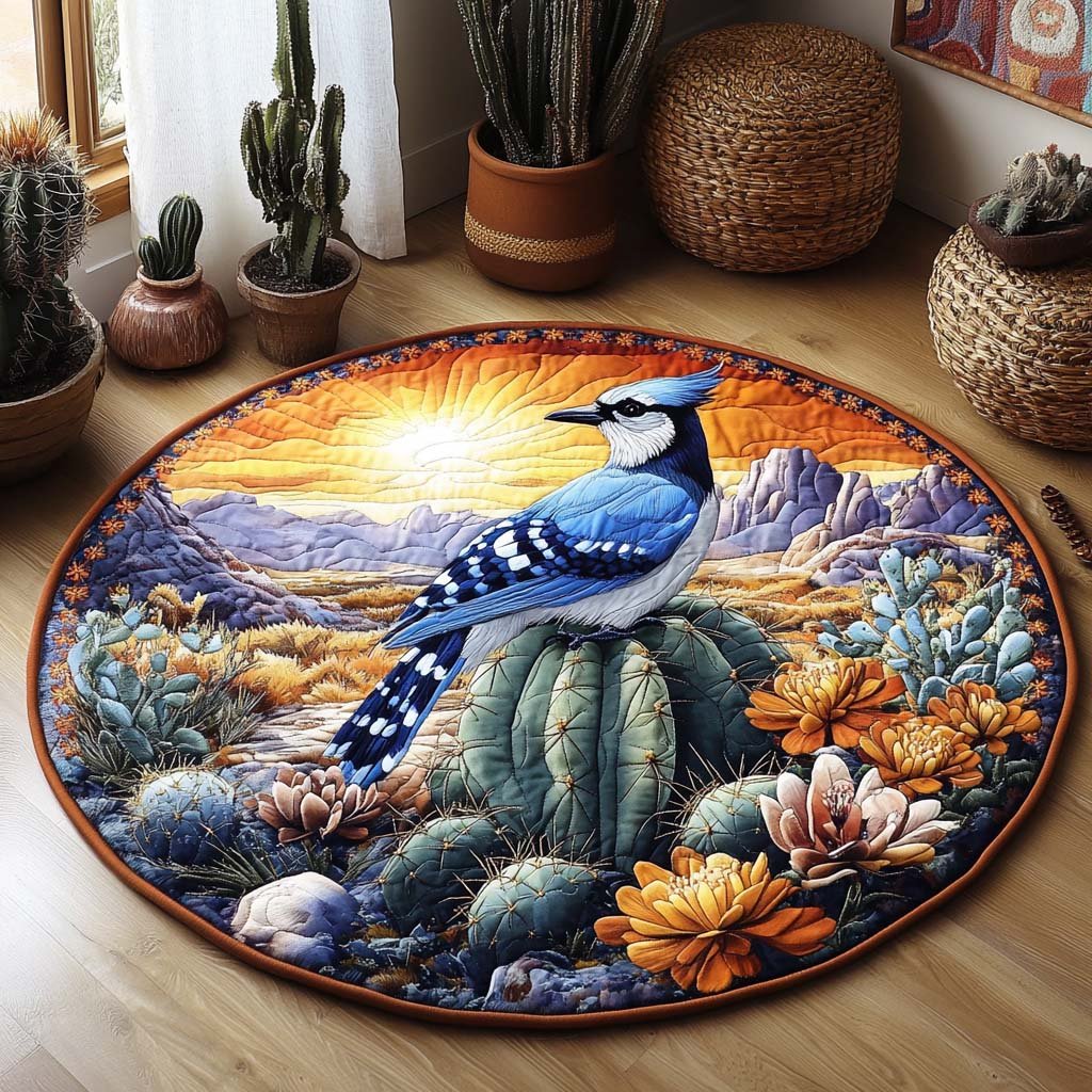Canyon Song Round Mat Rug - washable non-slip printed rug