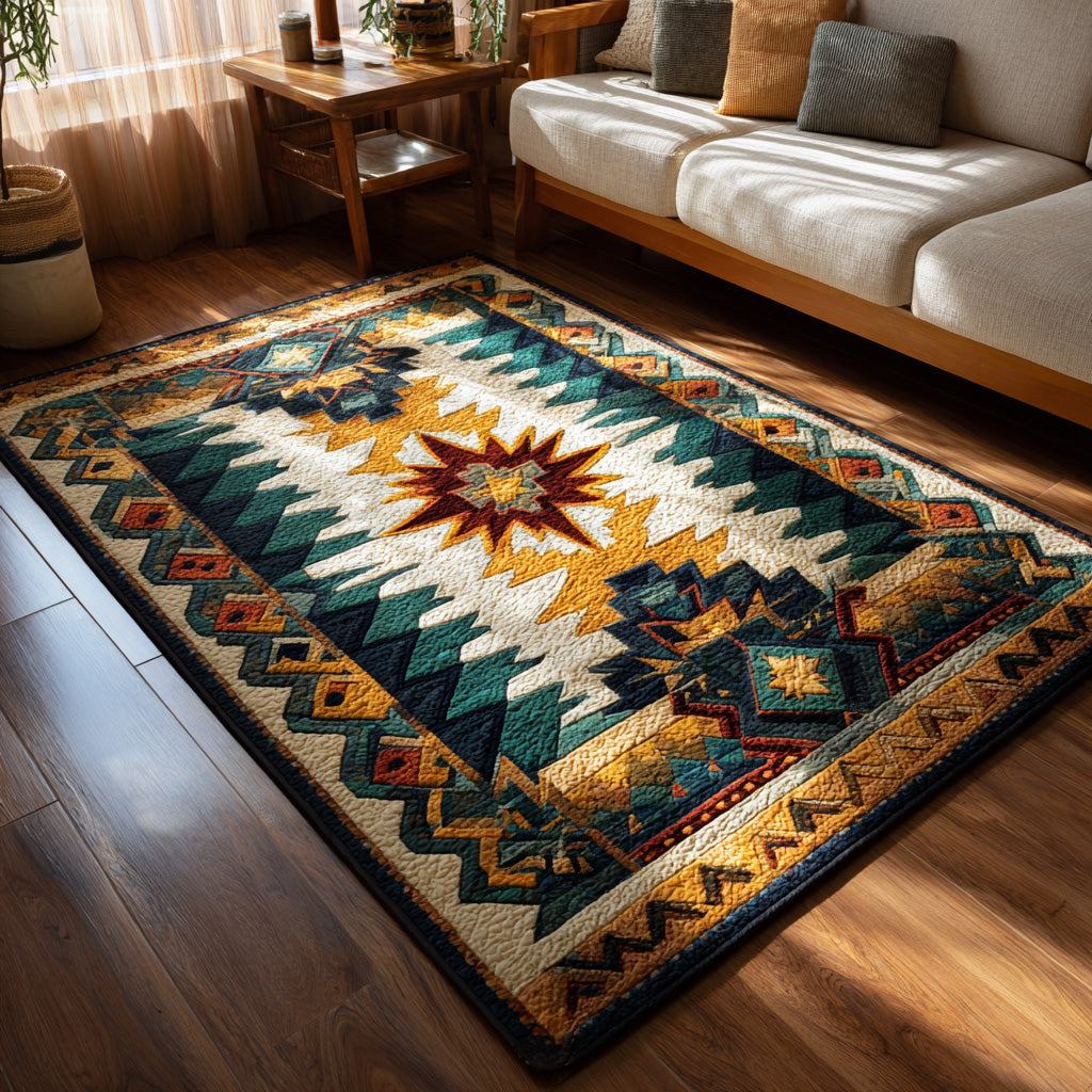 Canyon Star area rug in a living room