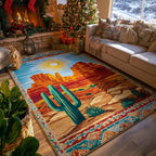 Canyon Vista Glow area rug in a living room