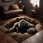 Canyon Watcher area rug in a living room