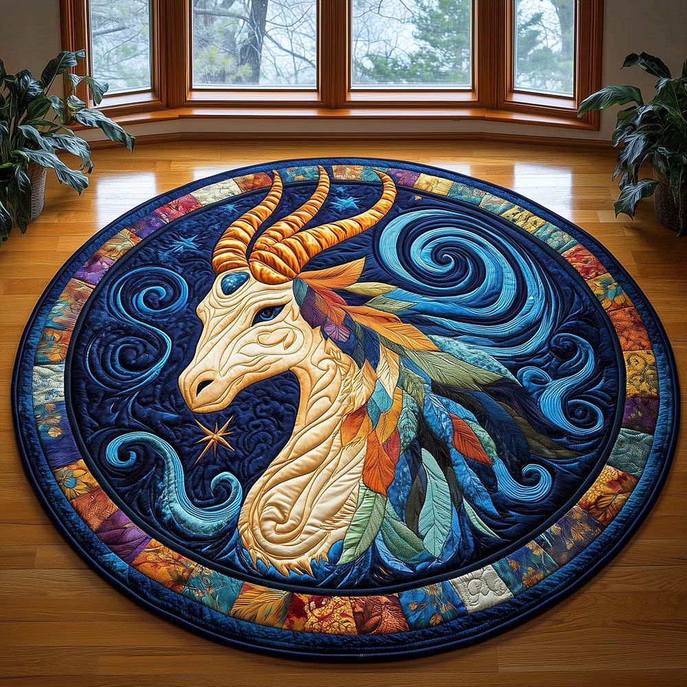 Capricorn Round Mat Rug - Nature Design | Serene Home Decor