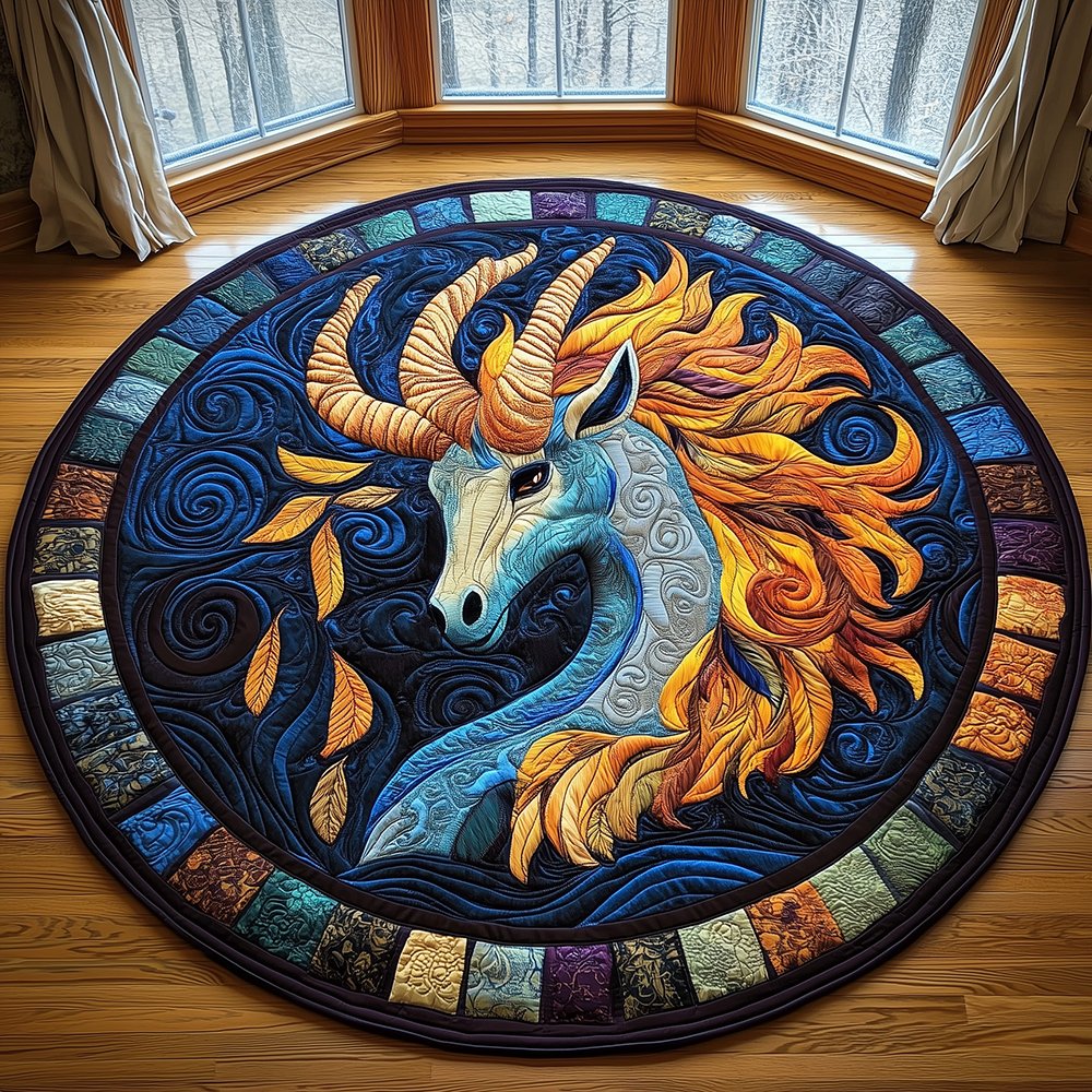 Capricorn Round Mat Rug - Nature Design | Serene Home Decor