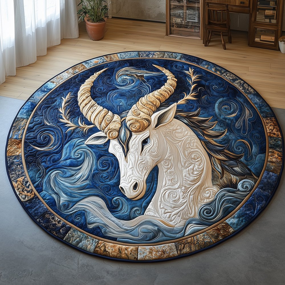 Capricorn Round Mat Rug - Nature Design | Serene Home Decor