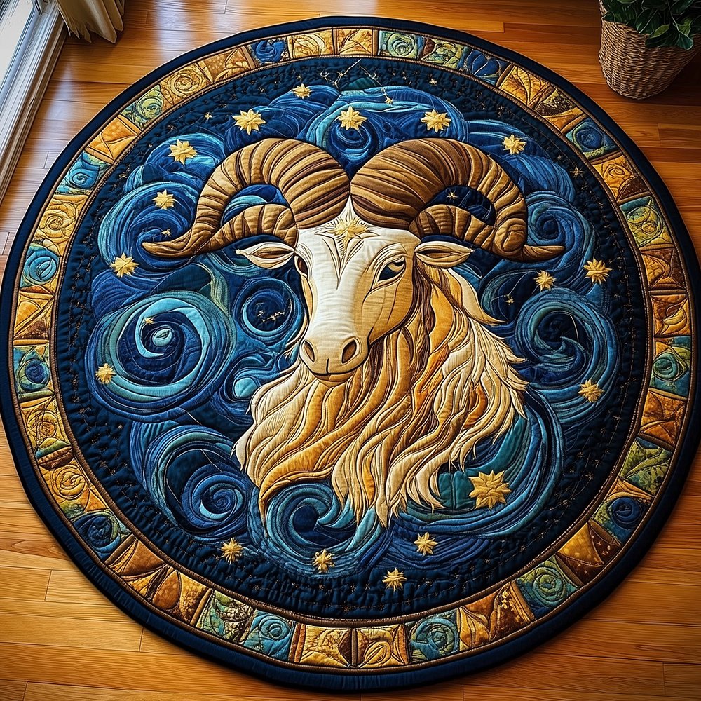 Capricorn Round Mat Rug - Nature Design | Serene Home Decor