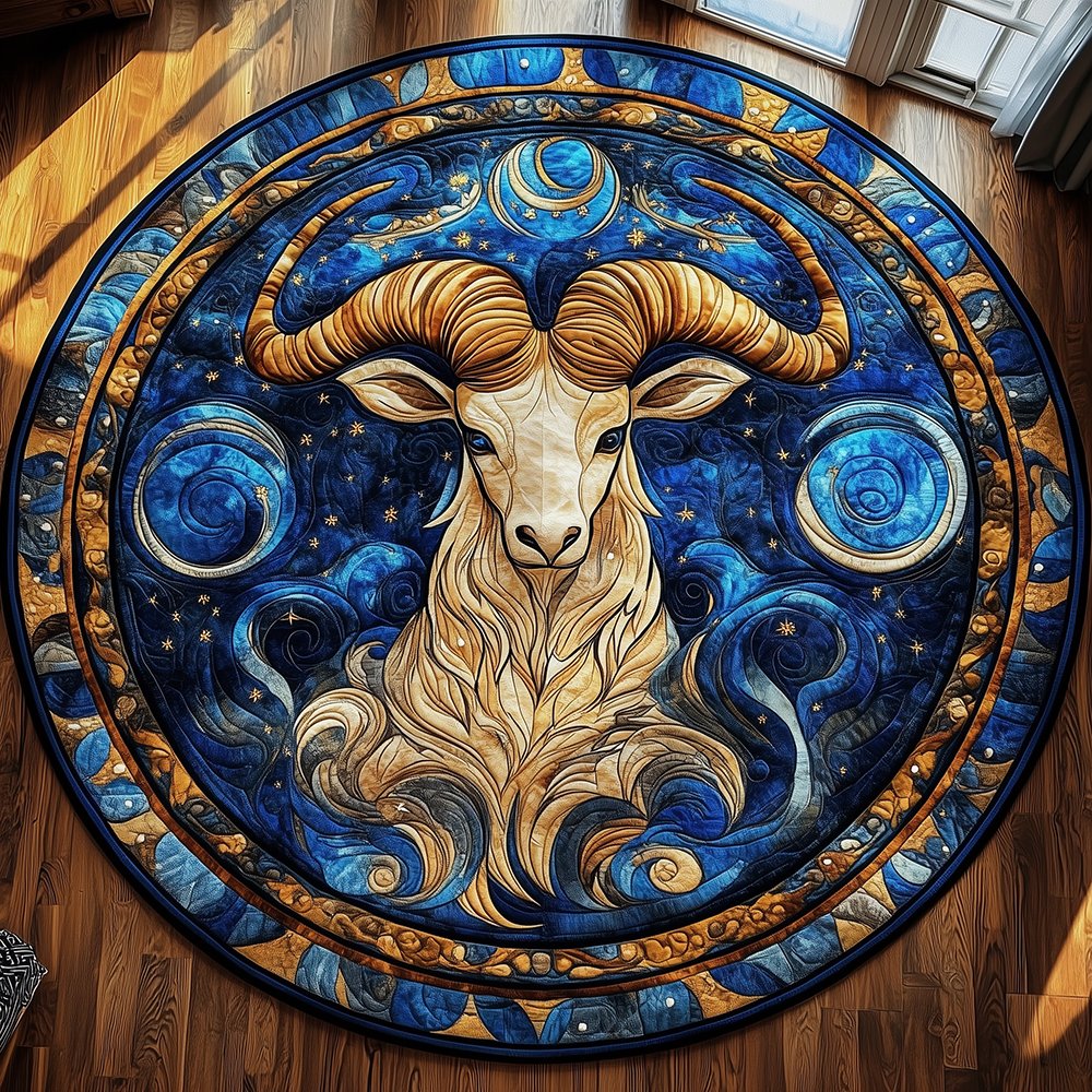 Capricorn Round Mat Rug - Nature Design | Serene Home Decor