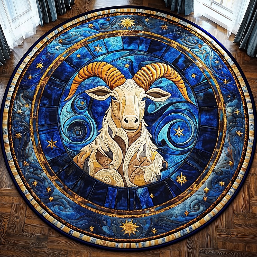 Capricorn Round Mat Rug - Nature Design | Serene Home Decor