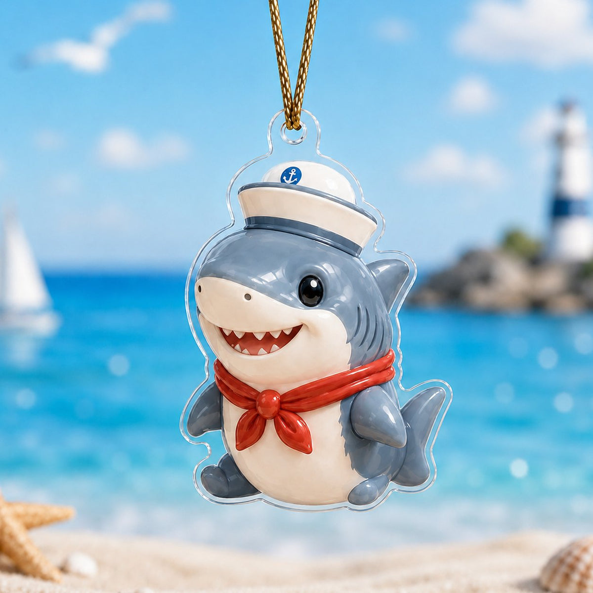 Captain Chomps Adorable Christmas Ornament
