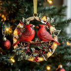 Evergreen Cardinal Christmas Ornament