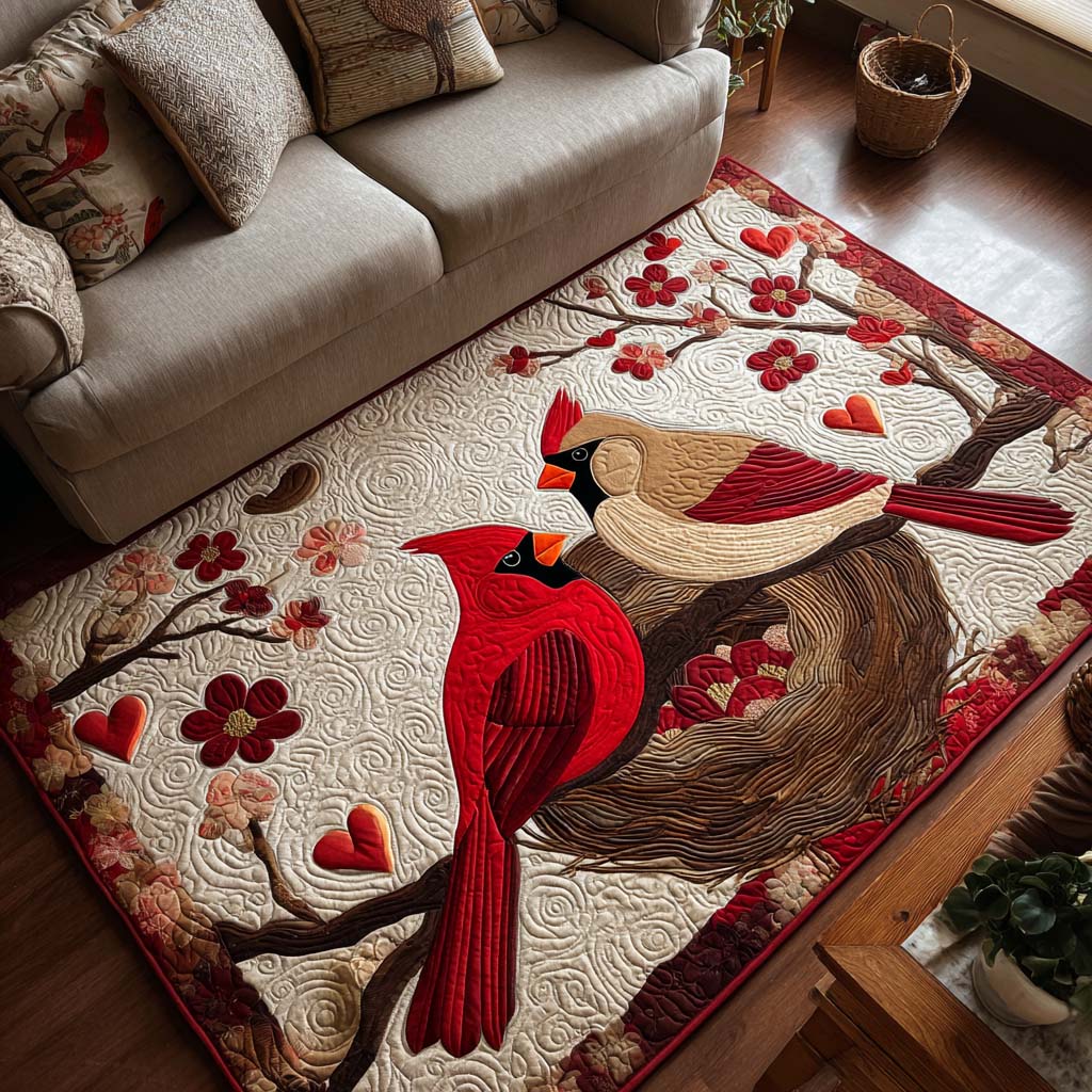 Cardinal Charm area rug in a living room