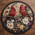Cardinal Haven Round Mat Rug - washable non-slip printed rug