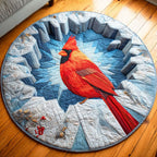 Cardinal Ice Breaker Round Mat Rug - washable non-slip printed rug