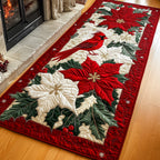 Cardinal Poinsettia Runner Rug - Nature Design | Serene Runner Rug