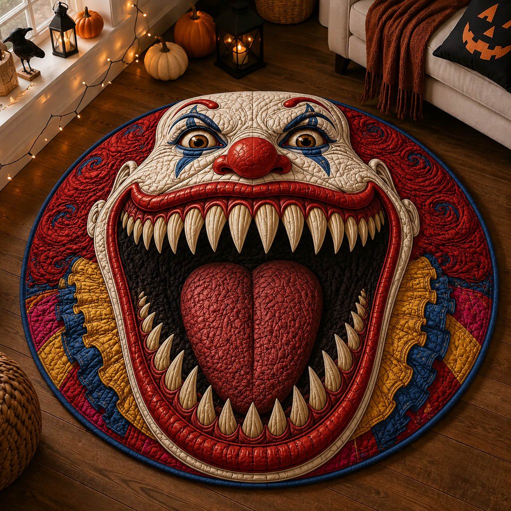 Carnival Grimace Round Mat Rug - washable non-slip printed rug