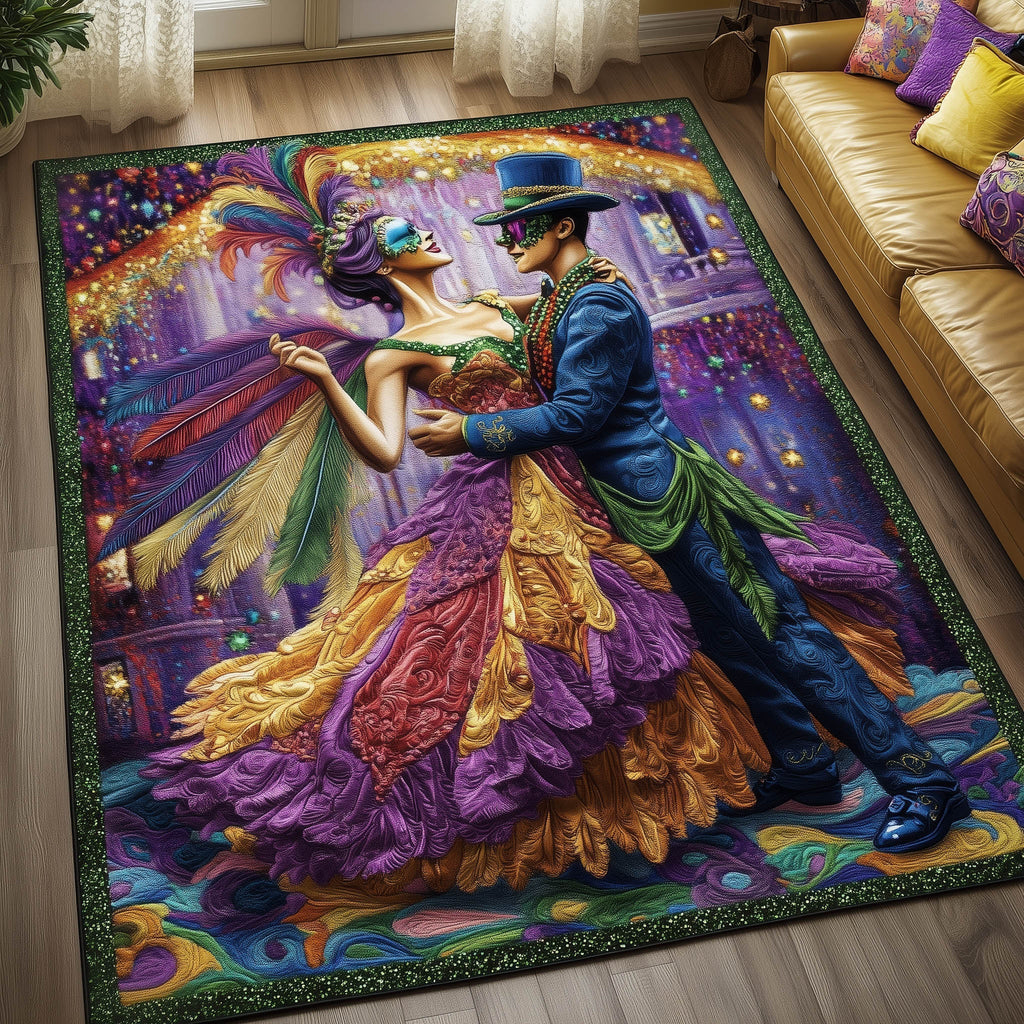 Carnival Spirit area rug in a living room