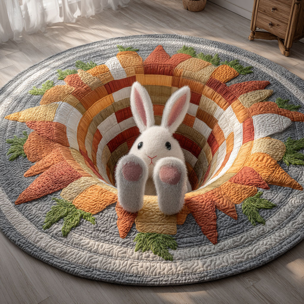 Carrot Garden Portal Round Mat Rug