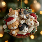 Cat Nap Christmas Ornament