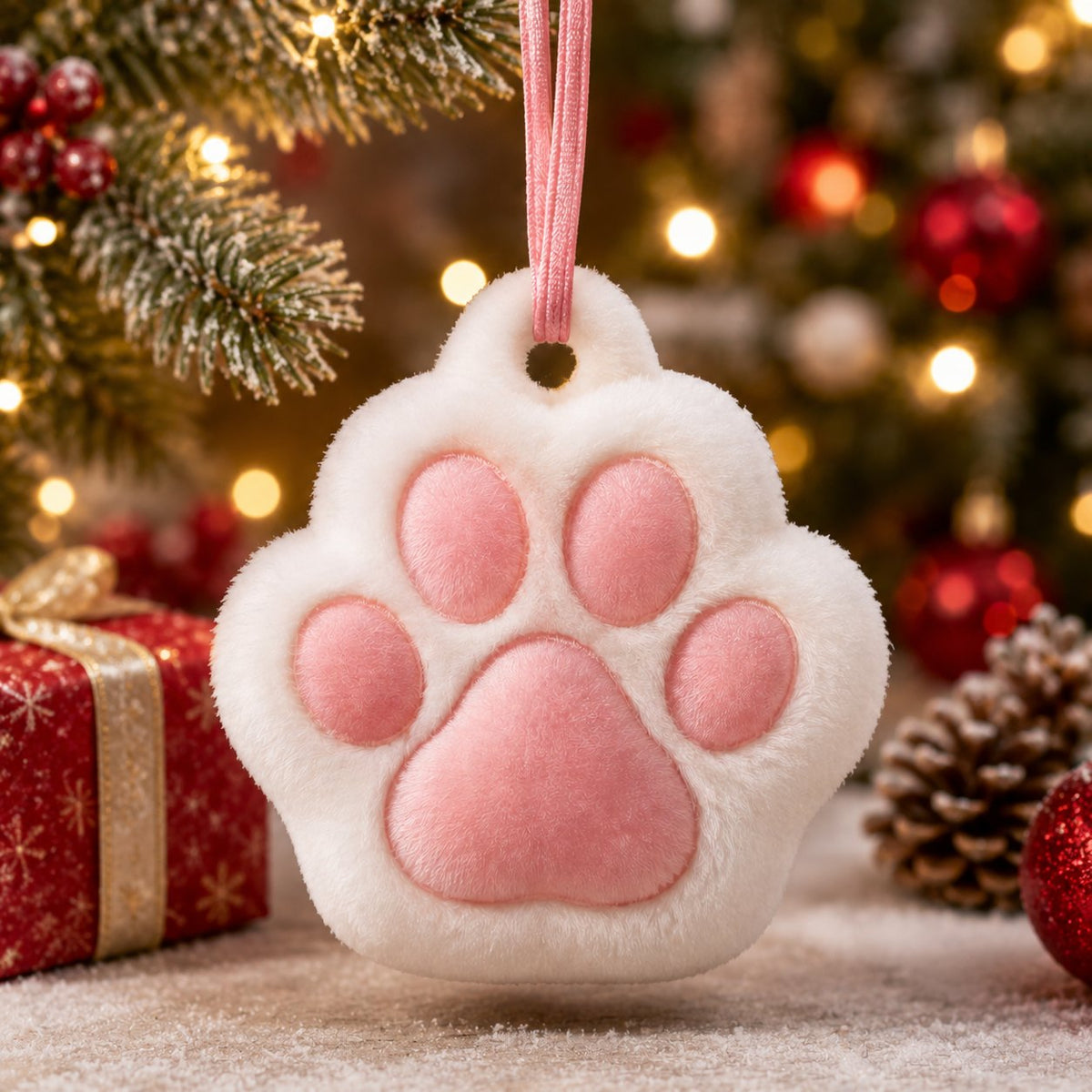 Cat Paw Christmas Ornament