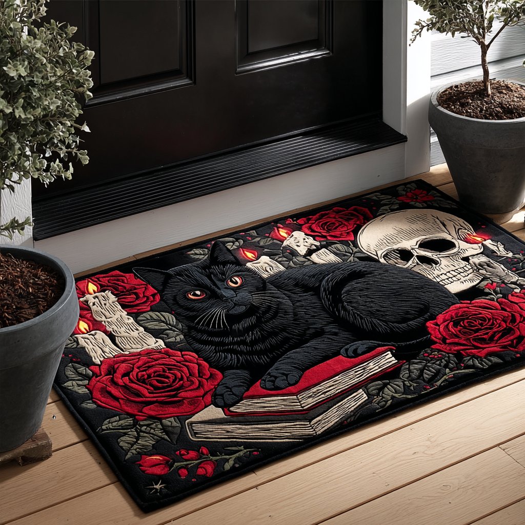Cat Aura Doormat - Cute Animal Design | Printed Welcome Doormat