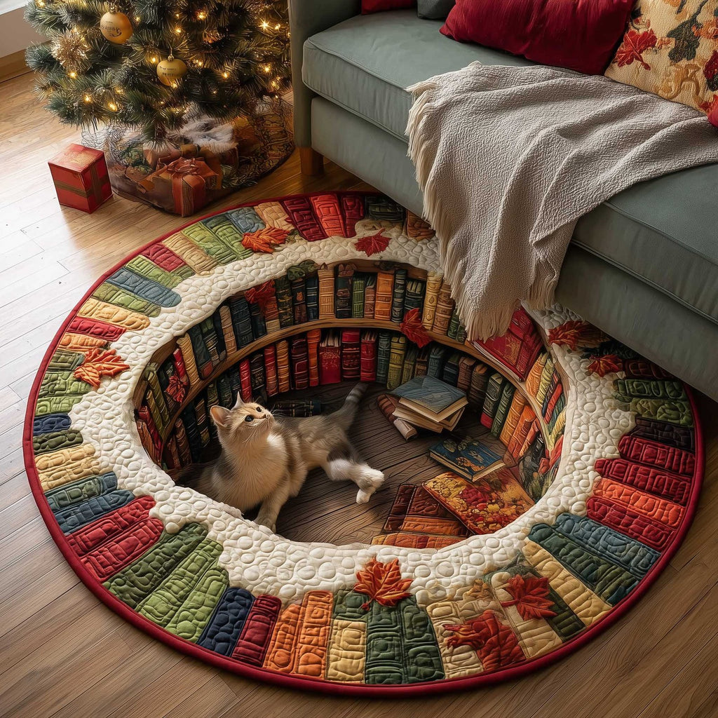 Cat Purrs Round Mat Rug - Cute Pet Design | Animal Printed Home Decor