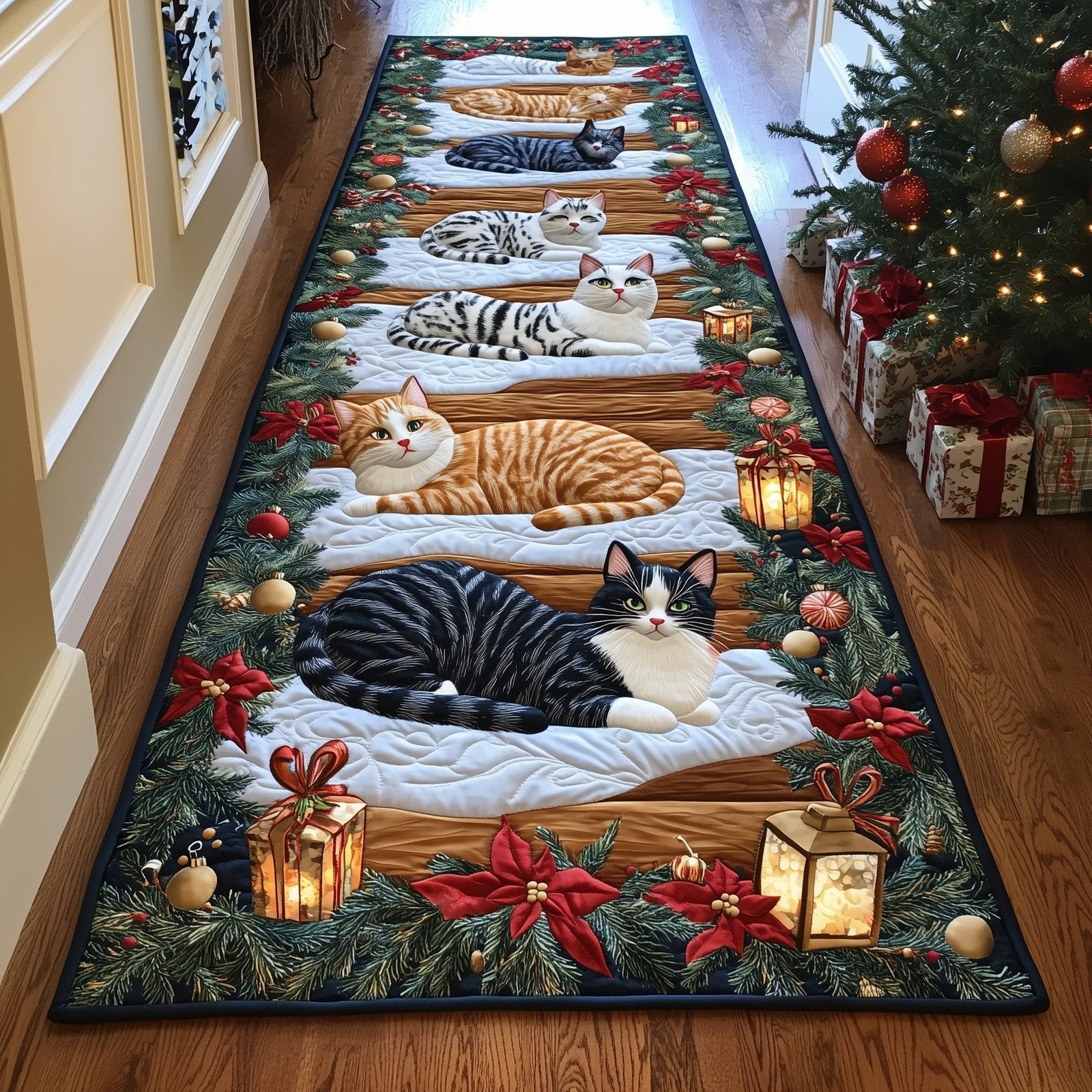 Cat Purrs Runner Rug - Cute Pet Design | Animal Printed Runner Rug