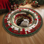 Cat Round Mat Rug - Cute Pet Design | Animal Printed Home Decor