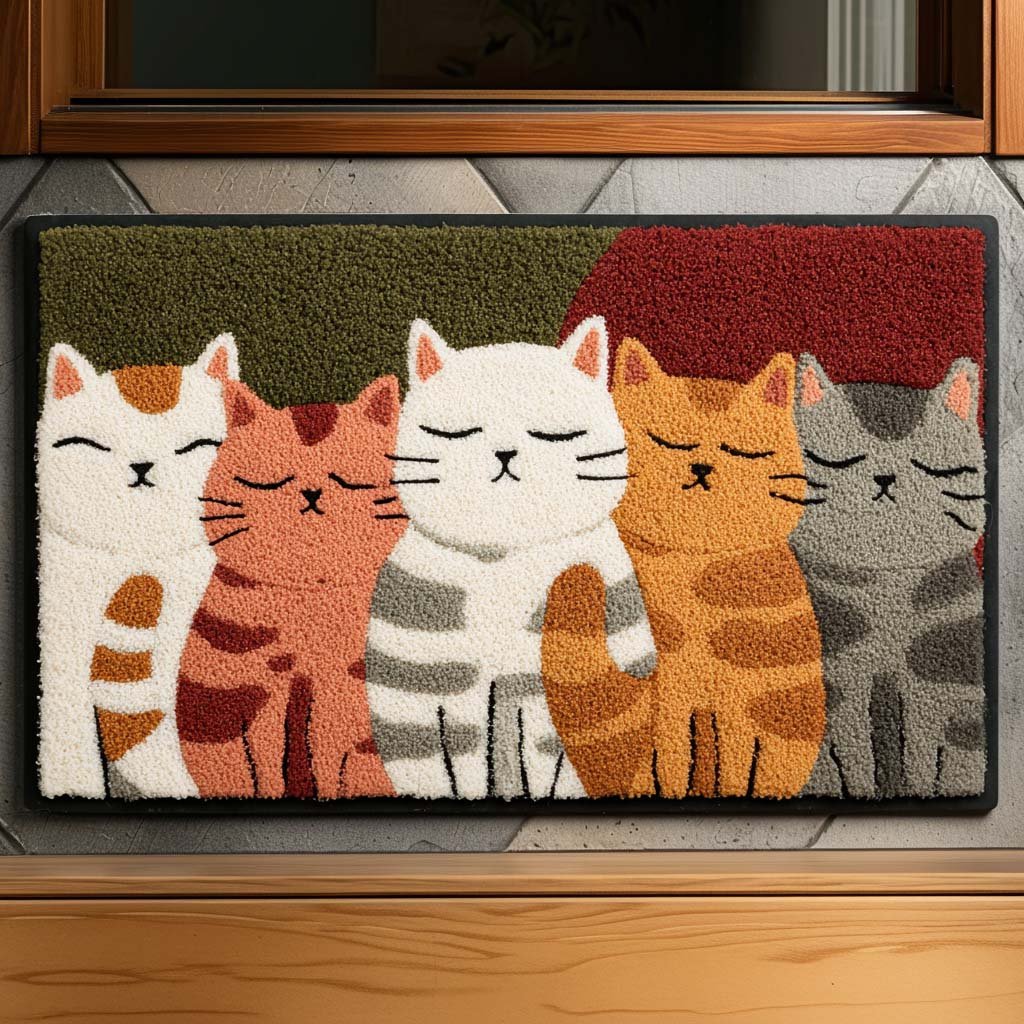 Cat Squad Doormat - Cute Animal Design | Printed Welcome Doormat