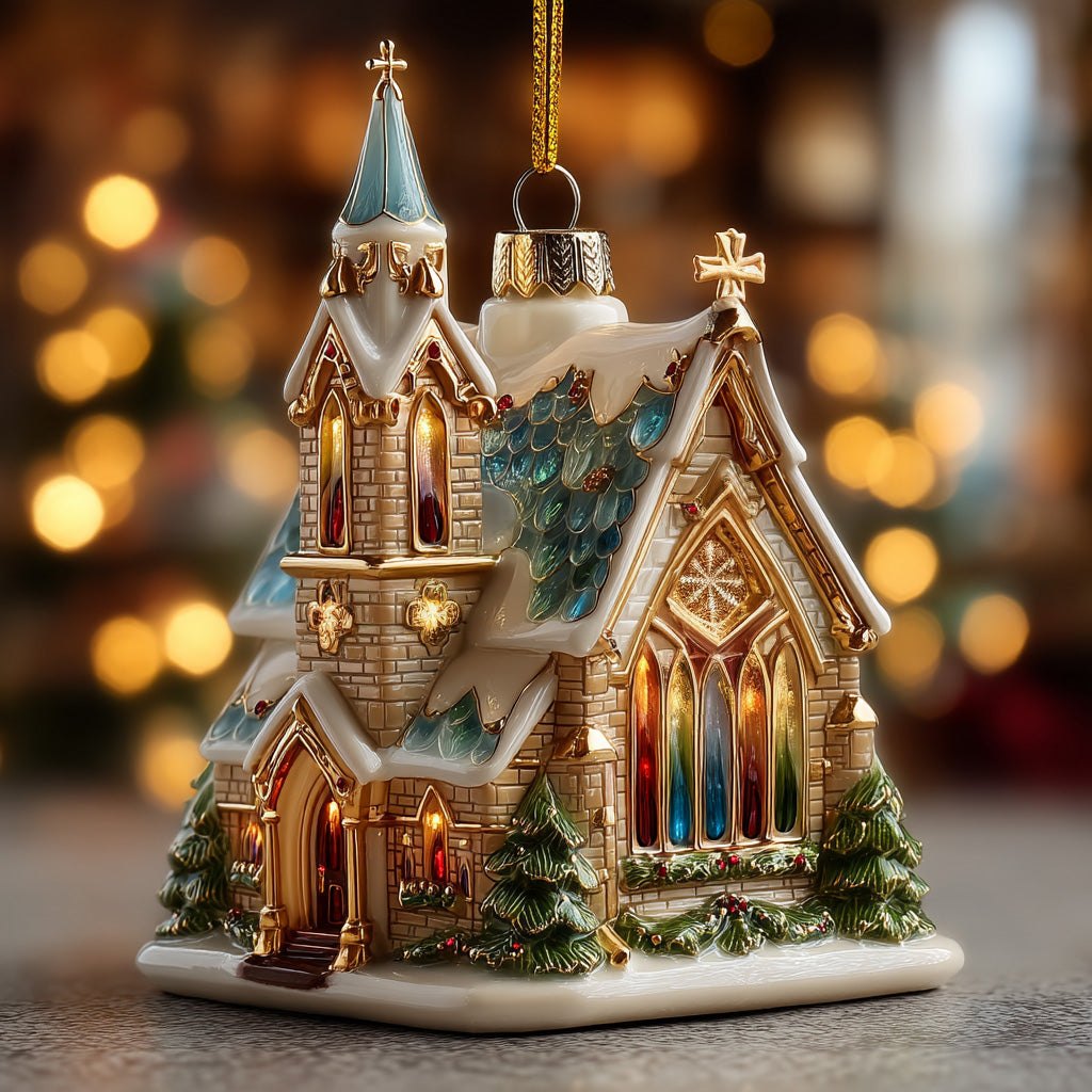 Cathedral Bell Tower Christmas Ornament