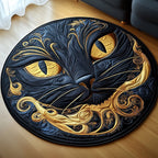 Catitude Round Mat Rug - Cute Pet Design | Animal Printed Home Decor