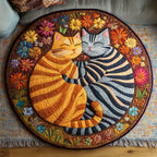 Catnap Delight Round Mat Rug - Cute Pet Design | Animal Printed Home Decor