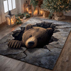 Cave Guardian area rug in a living room