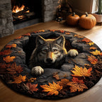 Cave Guardian Round Mat Rug
