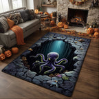 Cave Kraken Lair area rug in a living room