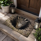 Cavern Dragon Doormat - Cute Animal Design | Printed Welcome Doormat - washable non-slip printed rug