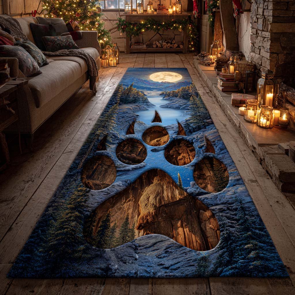Cavern Path Runner Carpet Runner Rug - Cute Pet Design | Animal Printed Runner Rug
