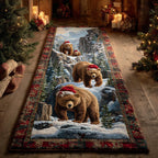 Cedar Bear Runner Carpet Runner Rug - Cute Pet Design | Animal Printed Runner Rug