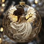 Elegant White Horse Christmas Ornament