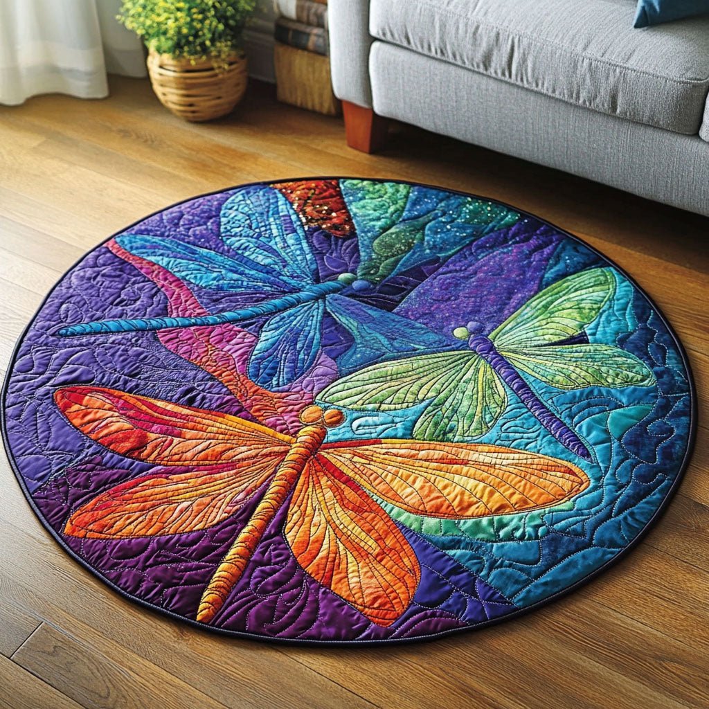 Celestial Dance Round Mat Rug - washable non-slip printed rug