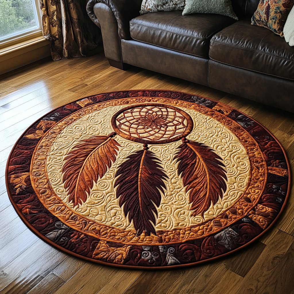 Celestial Dreams (Design 2) Round Mat Rug - washable non-slip printed rug