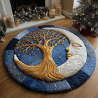 Celestial Garden Round Mat Rug - washable non-slip printed rug