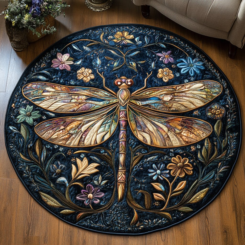 Celestial Hover Round Mat Rug - washable non-slip printed rug