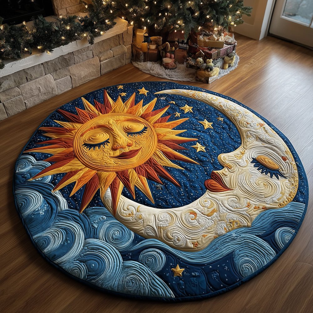 Celestial Ocean Dream Round Mat Rug - washable non-slip printed rug