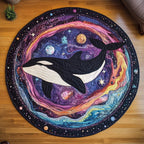 Celestial Ocean Round Mat Rug - washable non-slip printed rug
